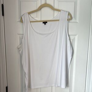 Talbots White Sleeveless Top - cotton